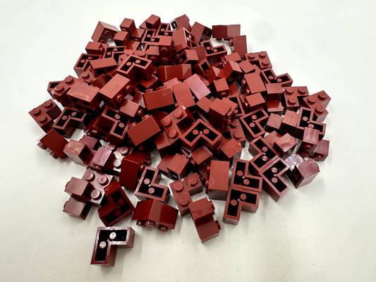 LEGO Pack of 100x New Dark Red Brick 2 x 2 Corner  BULK BRICKS