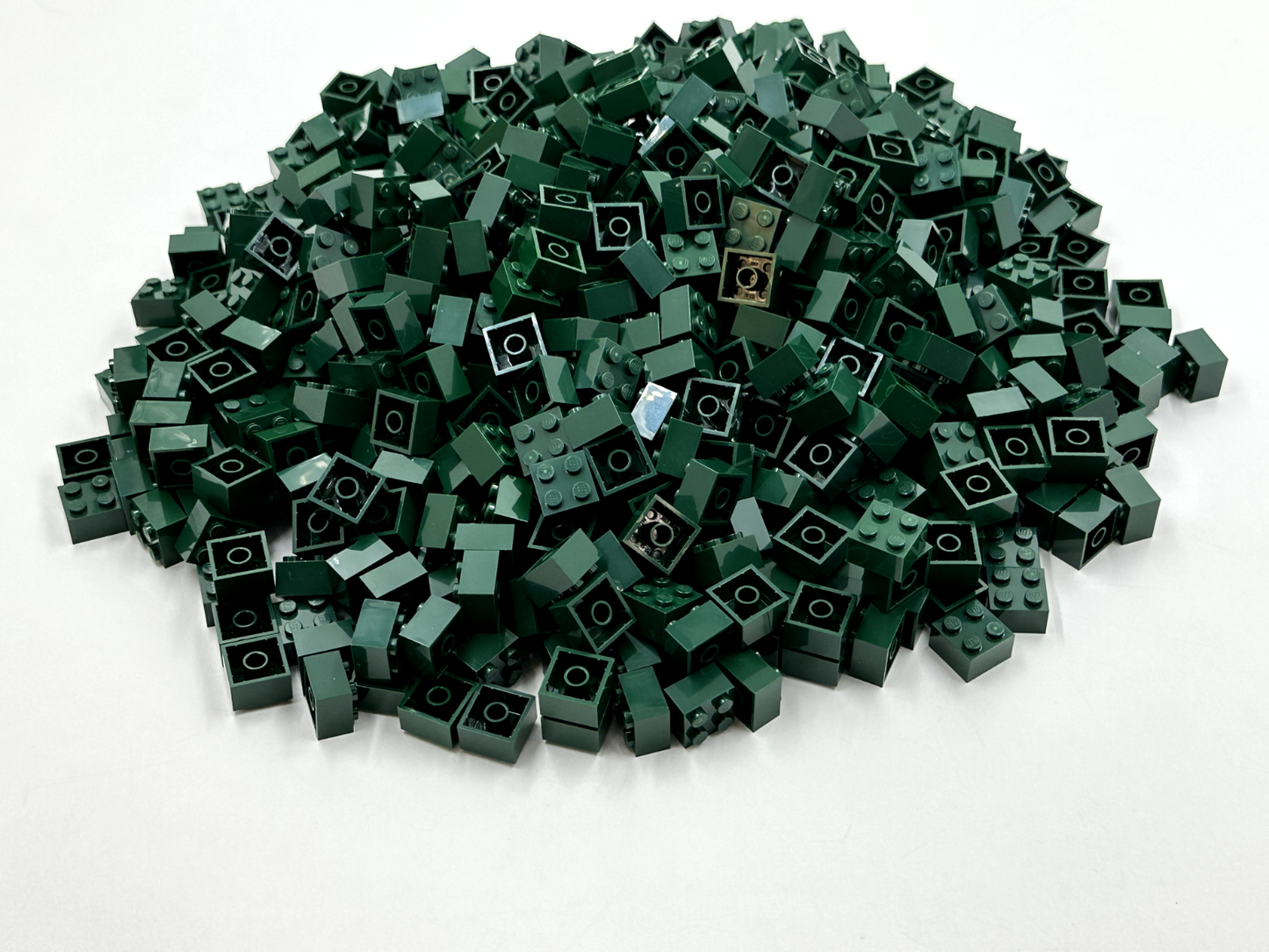 LEGO Pack of 100x New Dark Green Brick 2 x 2  BULK BRICKS