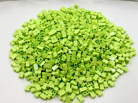 LEGO Pack of 200x New Yellowish Green Brick 1 x 2 BULK BRICKS
