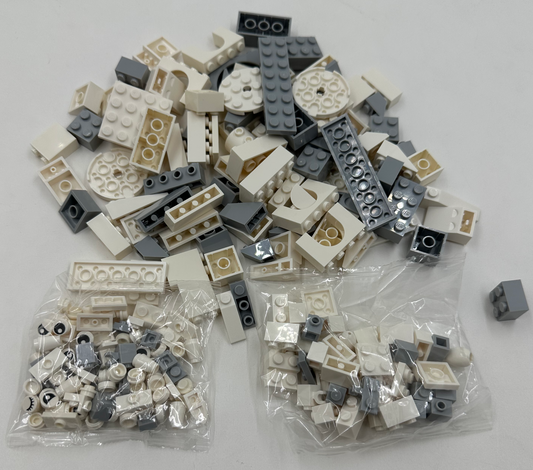 NEW LEGO Assorted Bulk Brick Pack: White + Light Gray